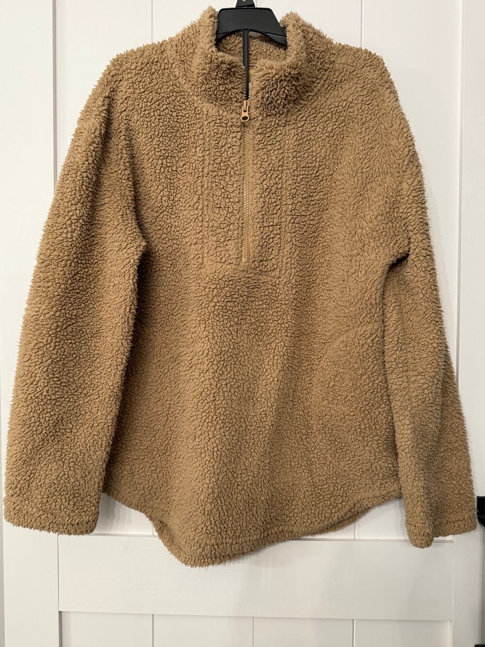 Koolabura by UGG Sherpa quarter zip in tan size small EUC